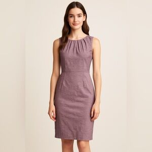 Ann Taylor LOFT Purple Pencil Work Dress